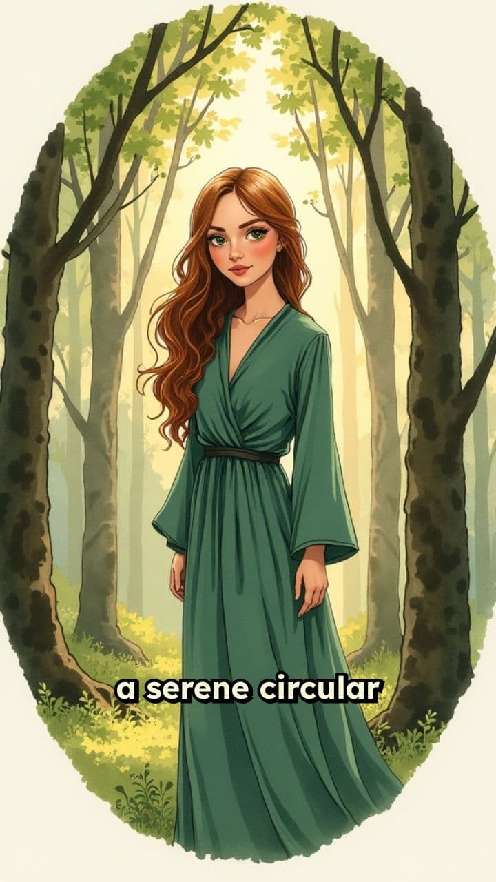 Mystical Druid in Sunlit Forest