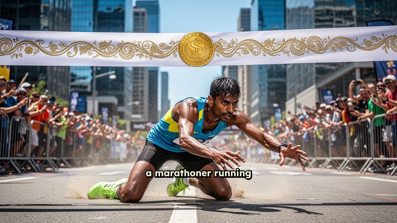 Marathon Leader Falls Near 100 Crore Finish Line