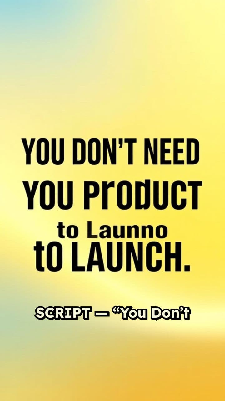 Launch Without a Product