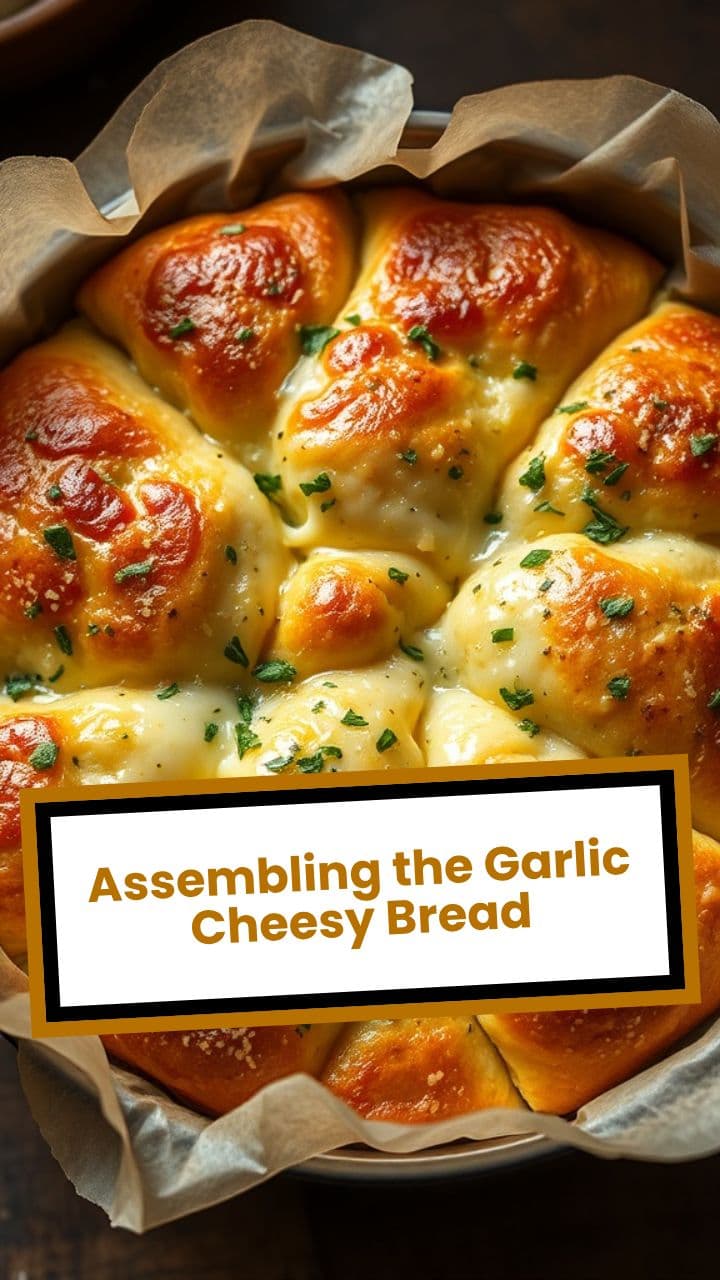 Assembling the Garlic Cheesy Bread