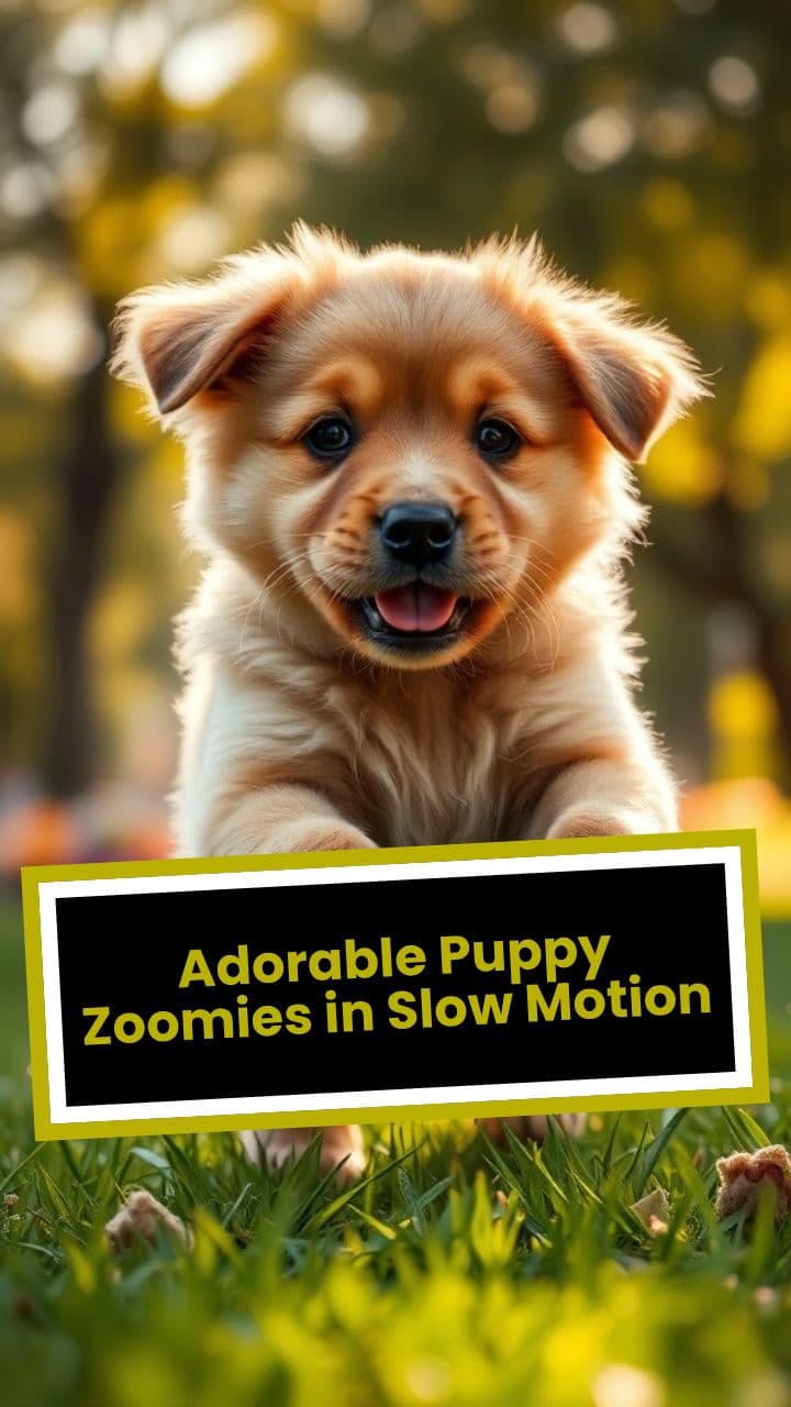 Adorable Puppy Zoomies in Slow Motion