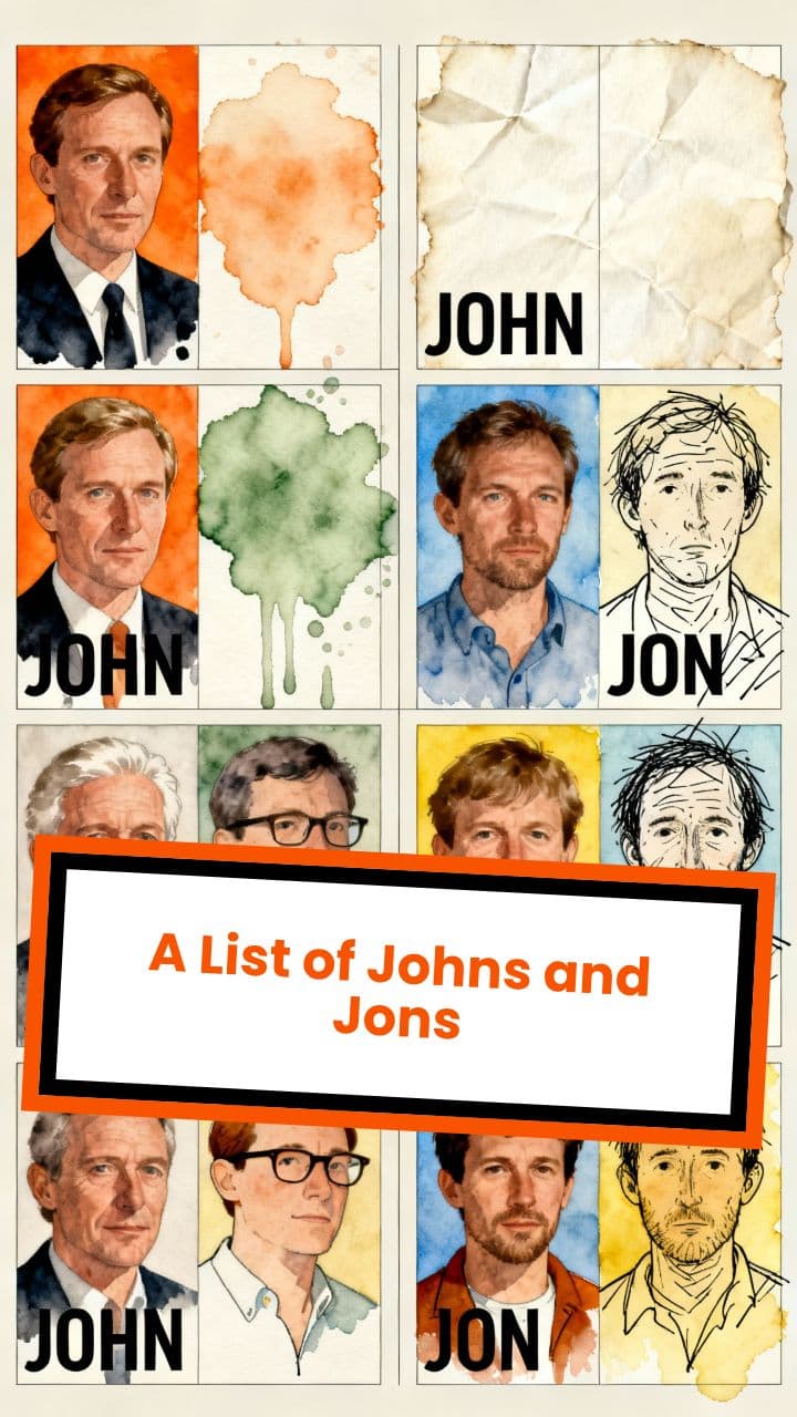 A List of Johns and Jons