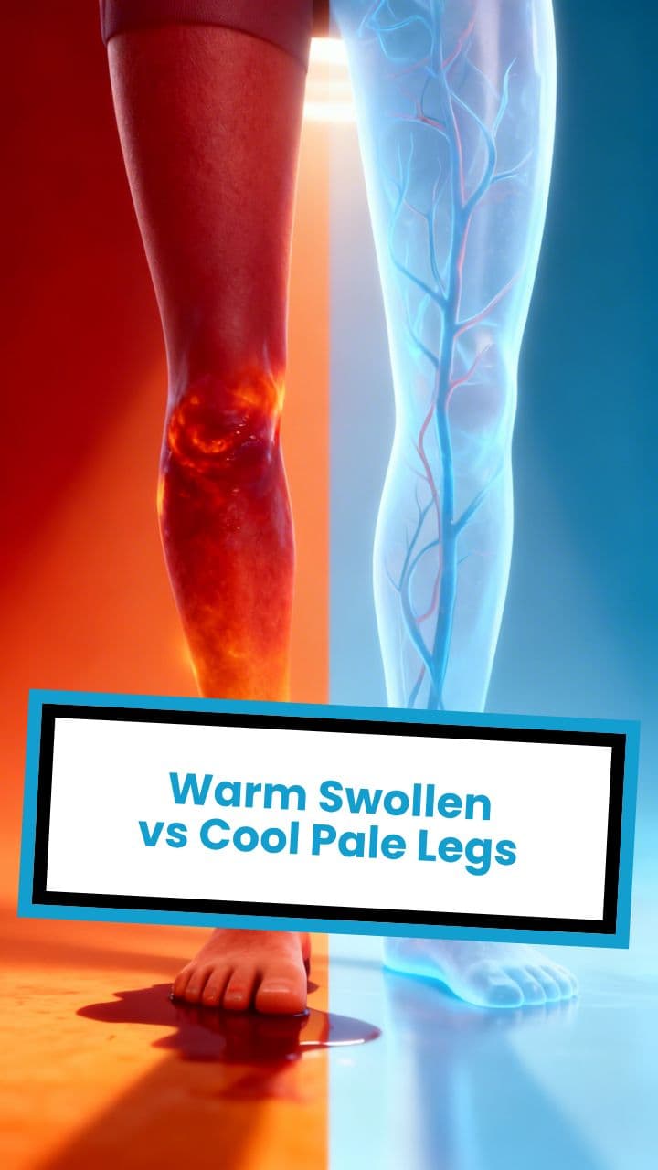 Warm Swollen vs Cool Pale Legs