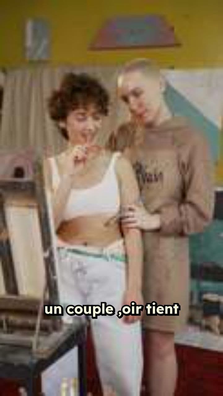 Un couple et leur toile de peinture