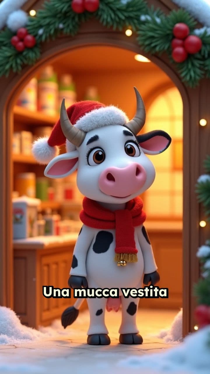 La mucca natalizia e i suoi acquisti