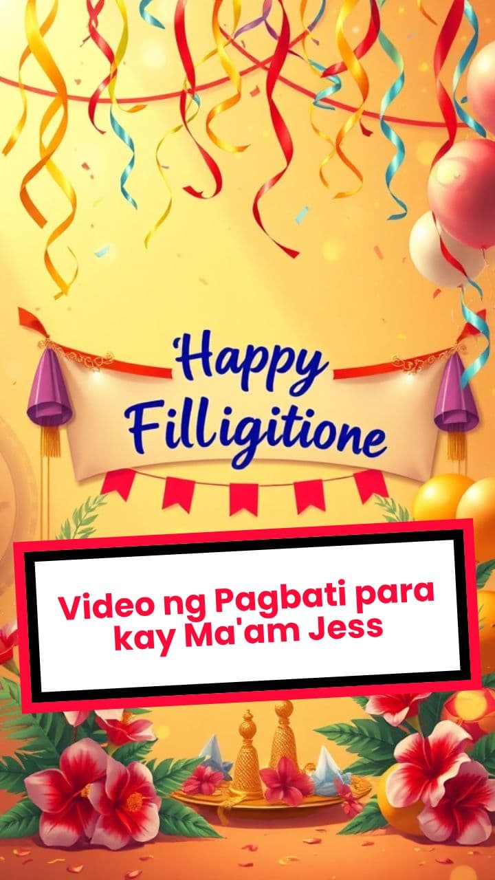 Video ng Pagbati para kay Ma'am Jess
