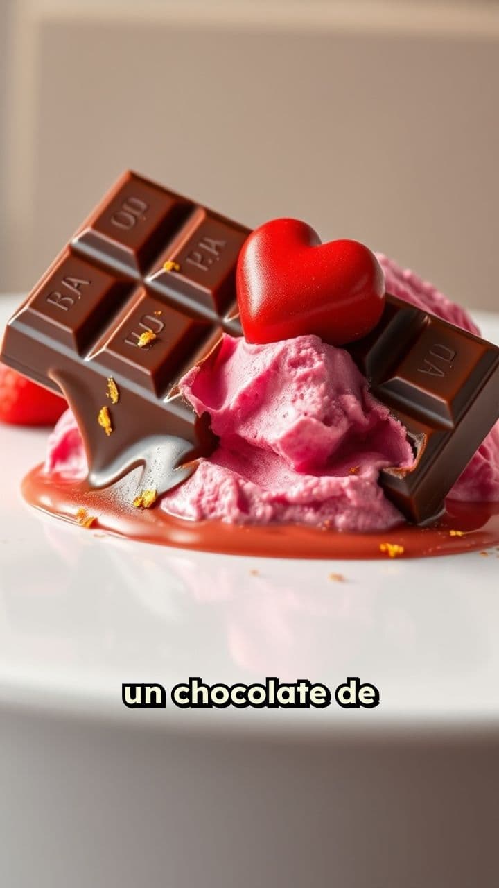 Helado de fresa con chocolate de Dubái