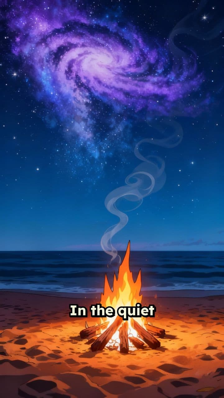 Eternal Flame on the Starlit Shore