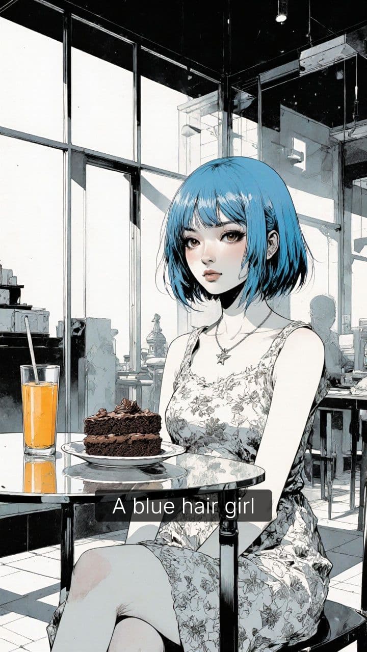 Flowers for the Blue-Haired Girl