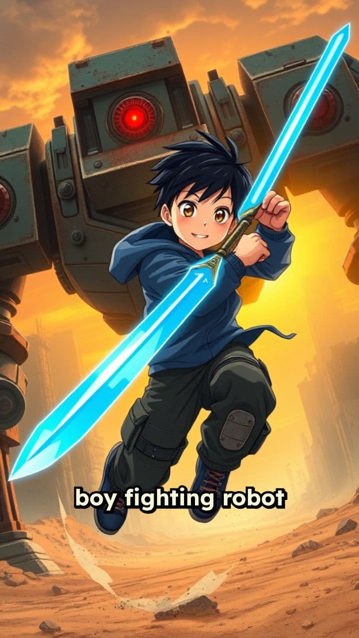 Boy vs Robot Fight