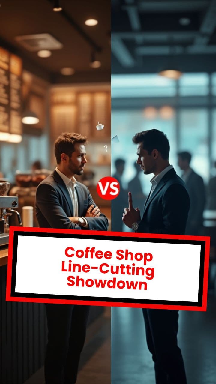 Coffee Shop Line-Cutting Showdown