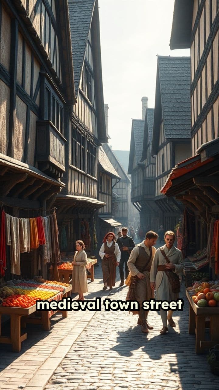 Medieval Town Street Scene