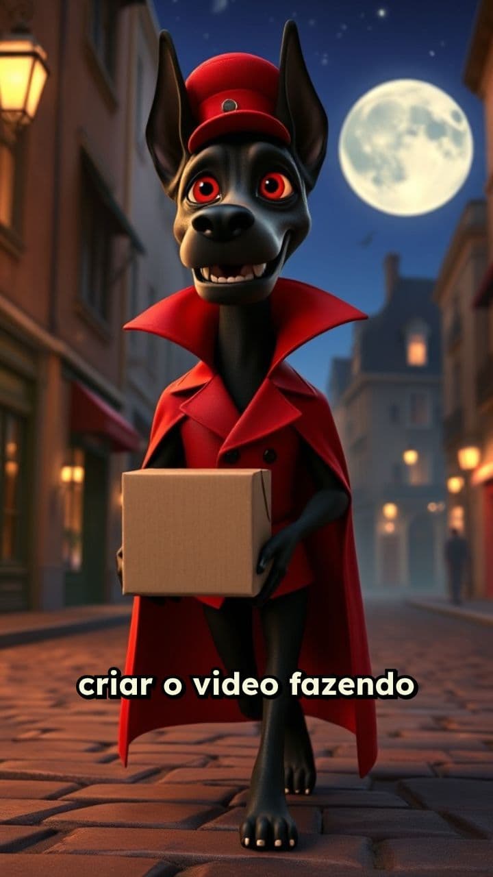 Vampiro Canino Entregando Pizza