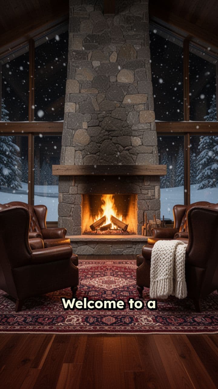Winter Fireplace Serenity