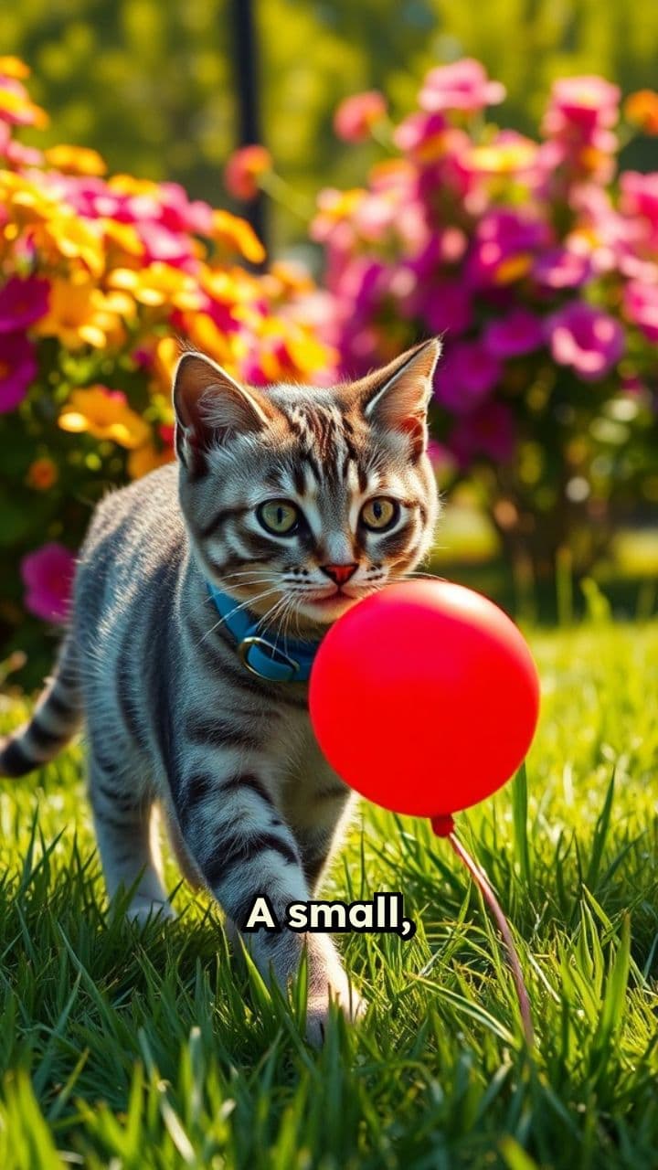 The Kind Cat and the Red Balloon