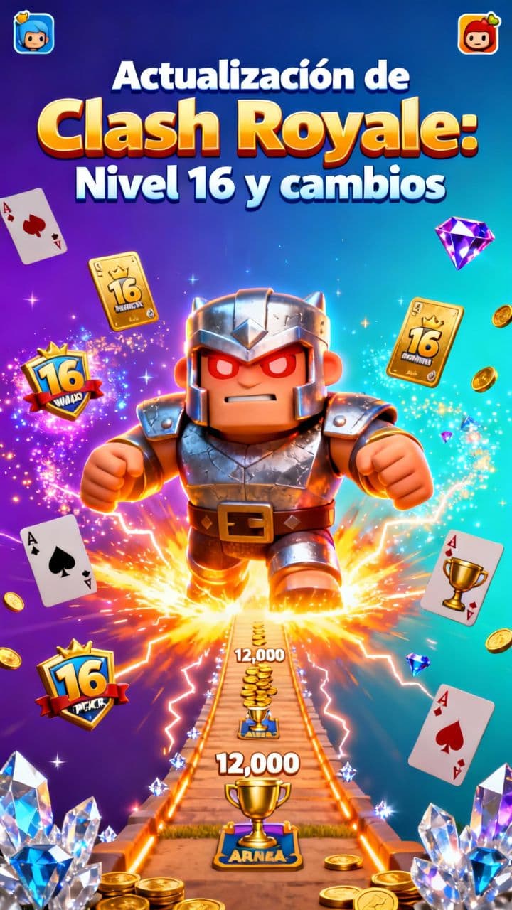 Actualización de Clash Royale: Nivel 16 y cambios
