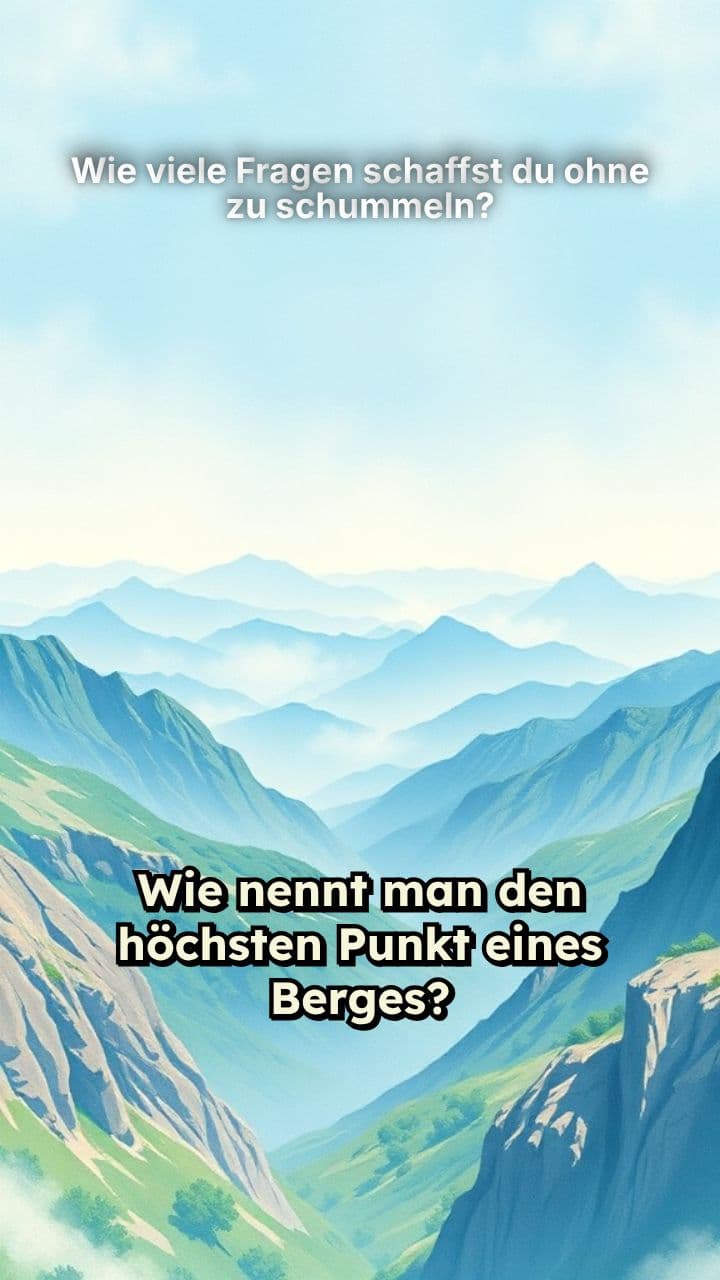 Wie viele Fragen schaffst du ohne zu schummeln?