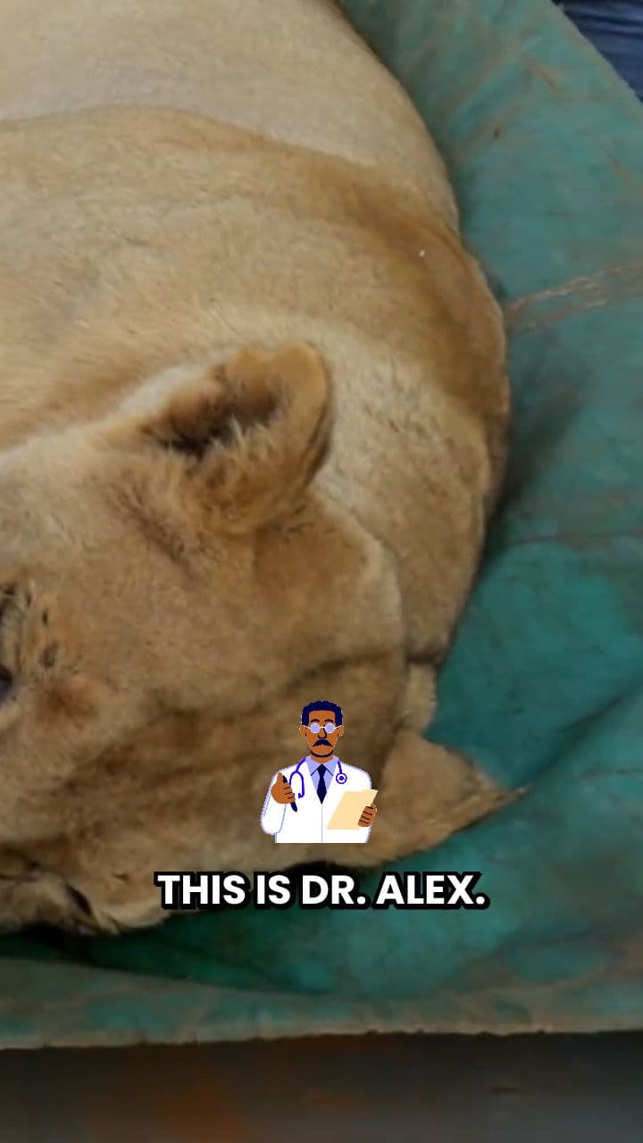 Performing Life-Saving Surgery on a Lion