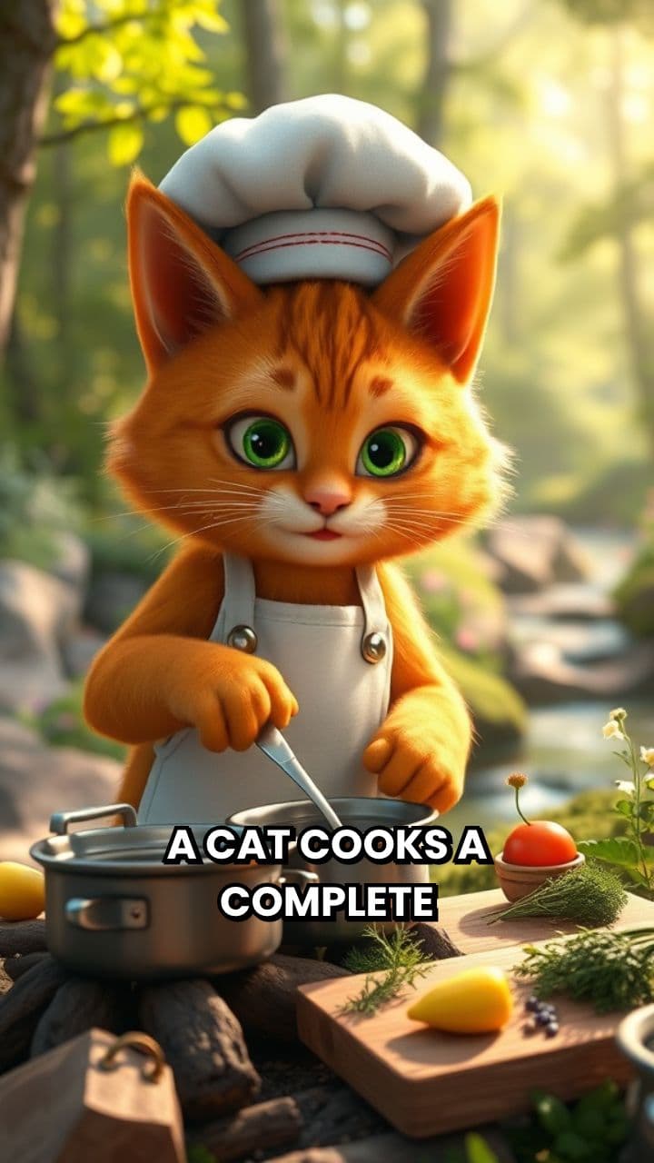 A Cat's Nature Cooking Adventure