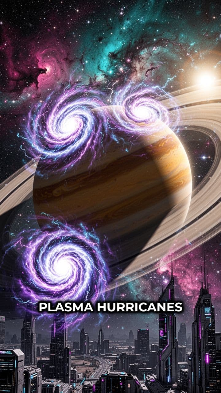 Saturn’s Massive Plasma Hurricanes