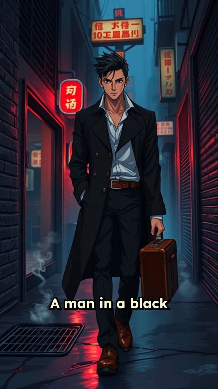 Mysterious Man in Black Coat