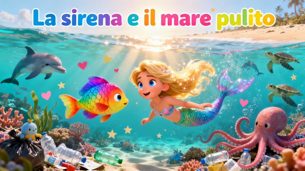 La sirena e il mare pulito