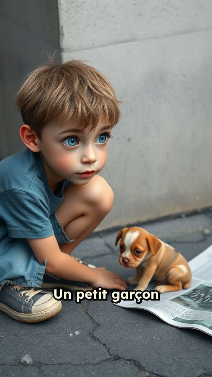 Un garçon et son chien interdit