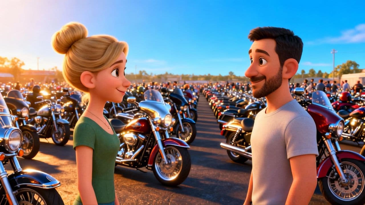 #6906-A Motorcycle Romance