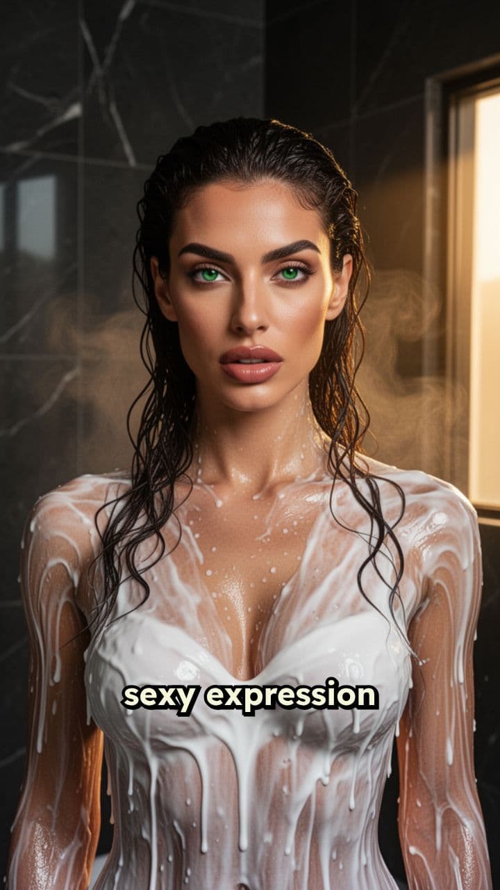 Sexy Expression in Sheer Cream