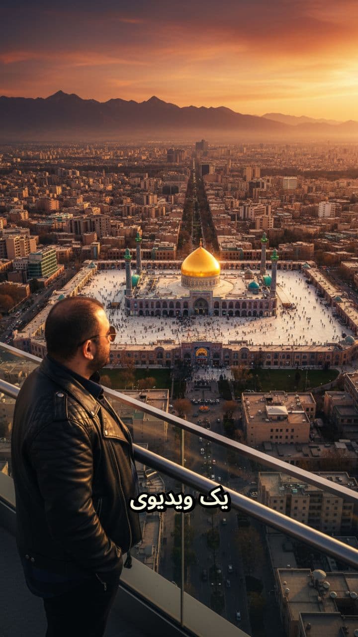 ویدیوی هوایی ۵ ثانیه‌ای مشهد