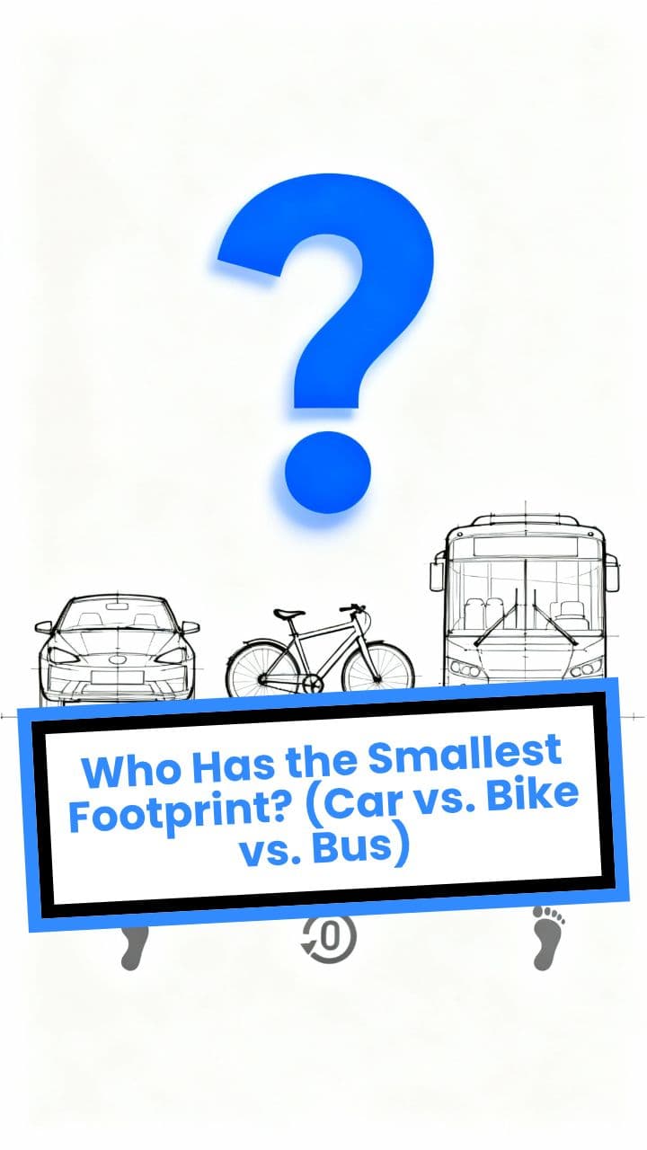 Who Has the Smallest Footprint? (Car vs. Bike vs. Bus)