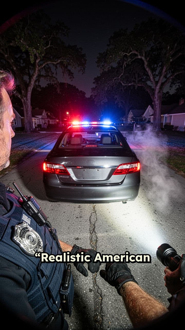 Contrôle routier nocturne tendu