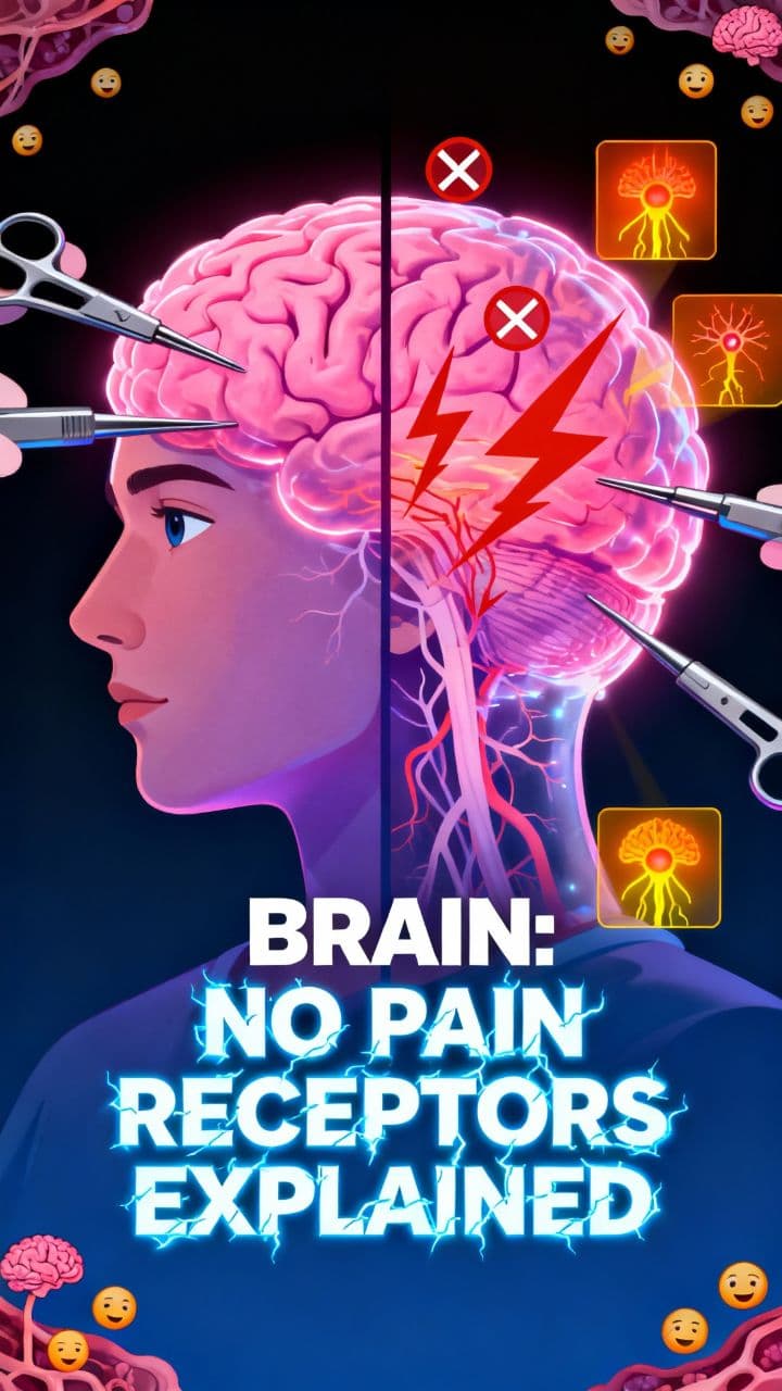 Brain: No Pain Receptors Explained