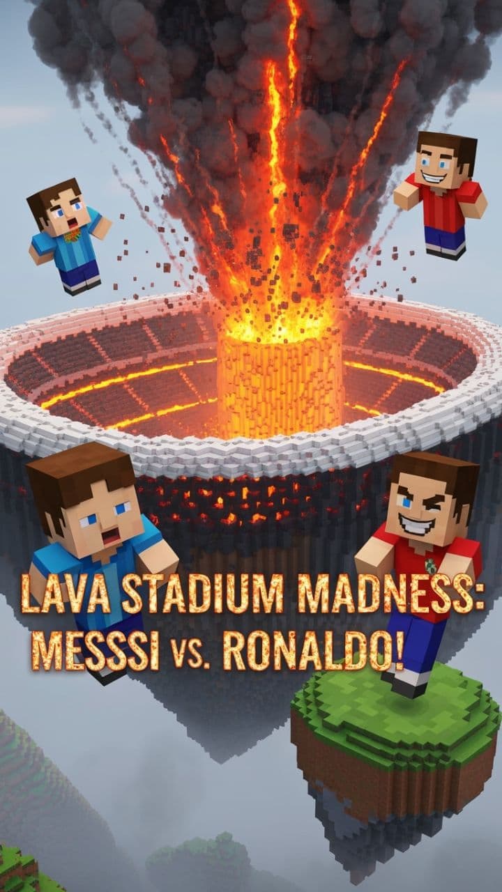 Lava Stadium Madness: Messi vs. Ronaldo!