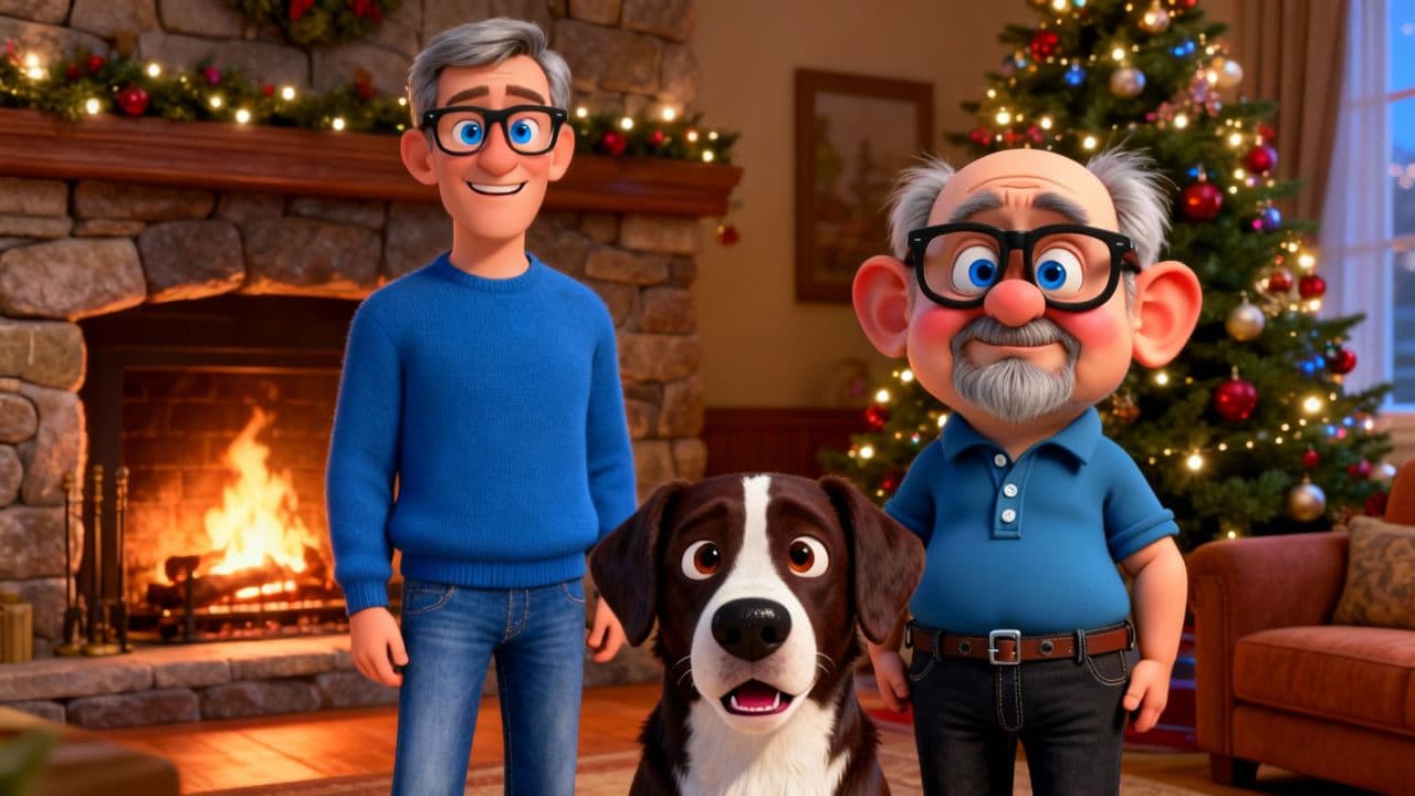 Christmas with Opa Joke, Udo, and Frieda