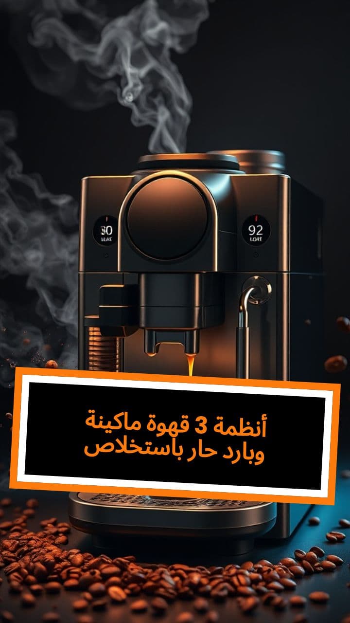 ماكينة قهوة 3 أنظمة باستخلاص حار وبارد