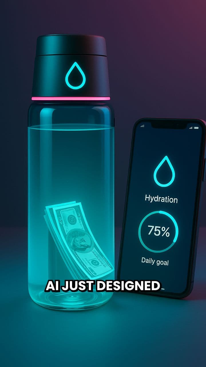 Hydration-Tracking Cash Bottle