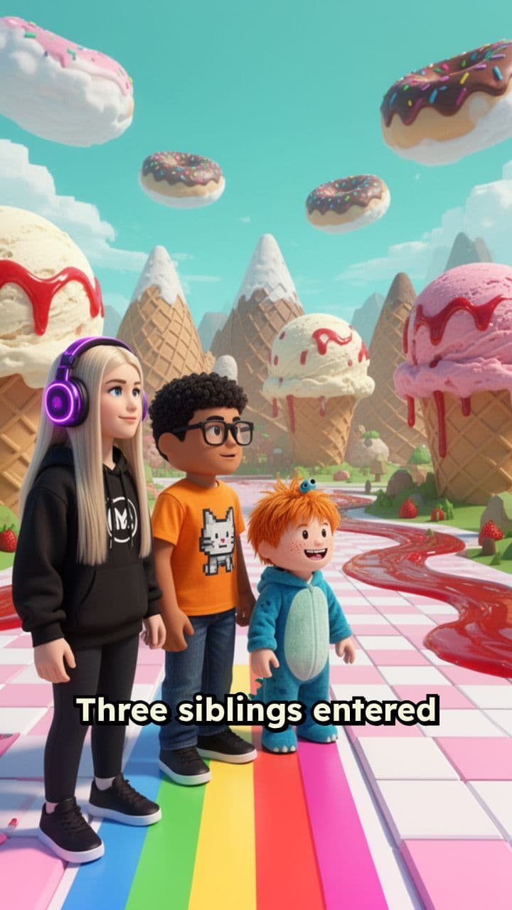 Youngest Sibling Steals Roblox Ice Cream Win