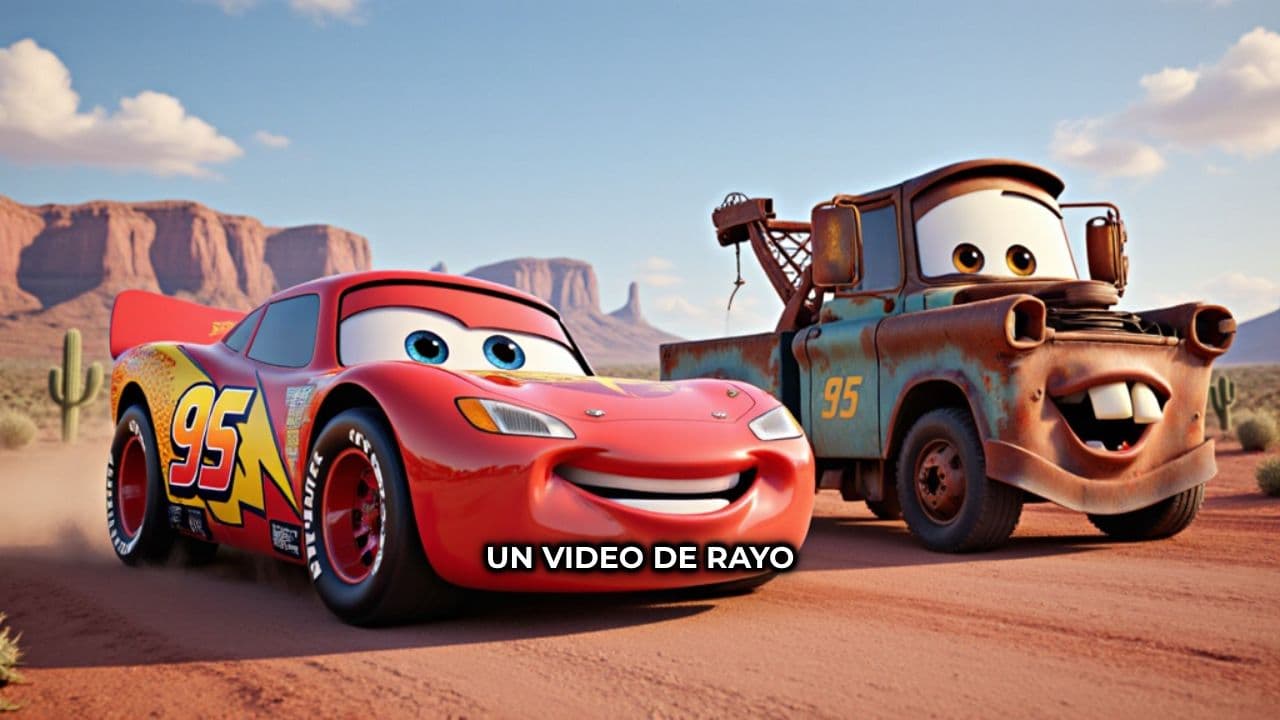 Rayo McQueen y Mate en acción