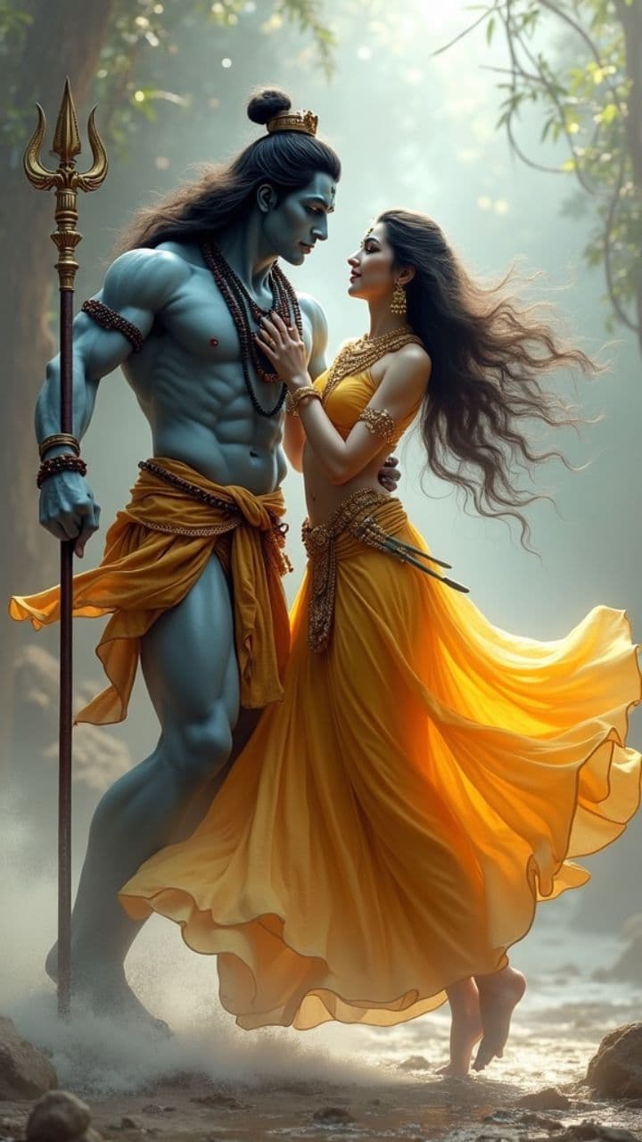 Divine Dance of Shiva and Parvati