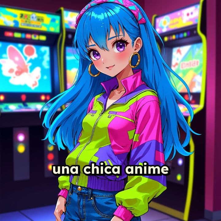 Chica Anime Retro de los 80s