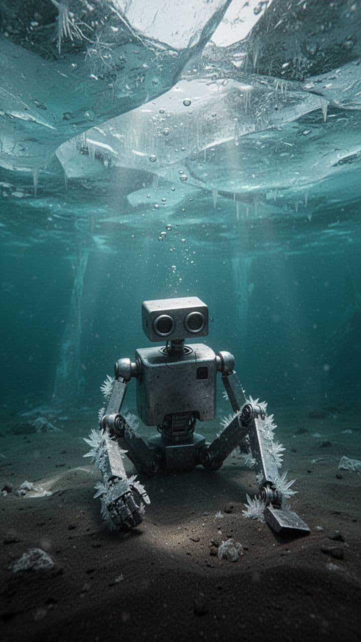 Robot Man Under the Ice