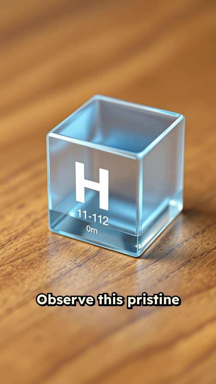 Hyperrealistic ASMR Hydrogen Cube