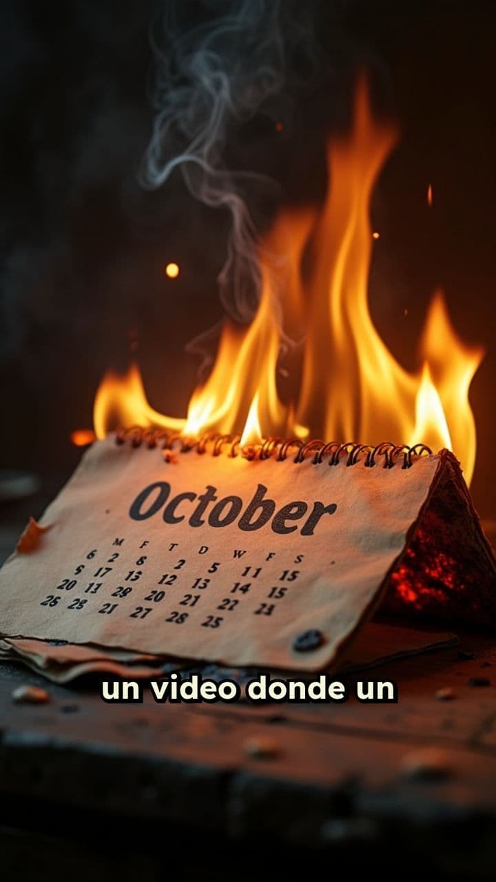 Calendario de octubre en llamas