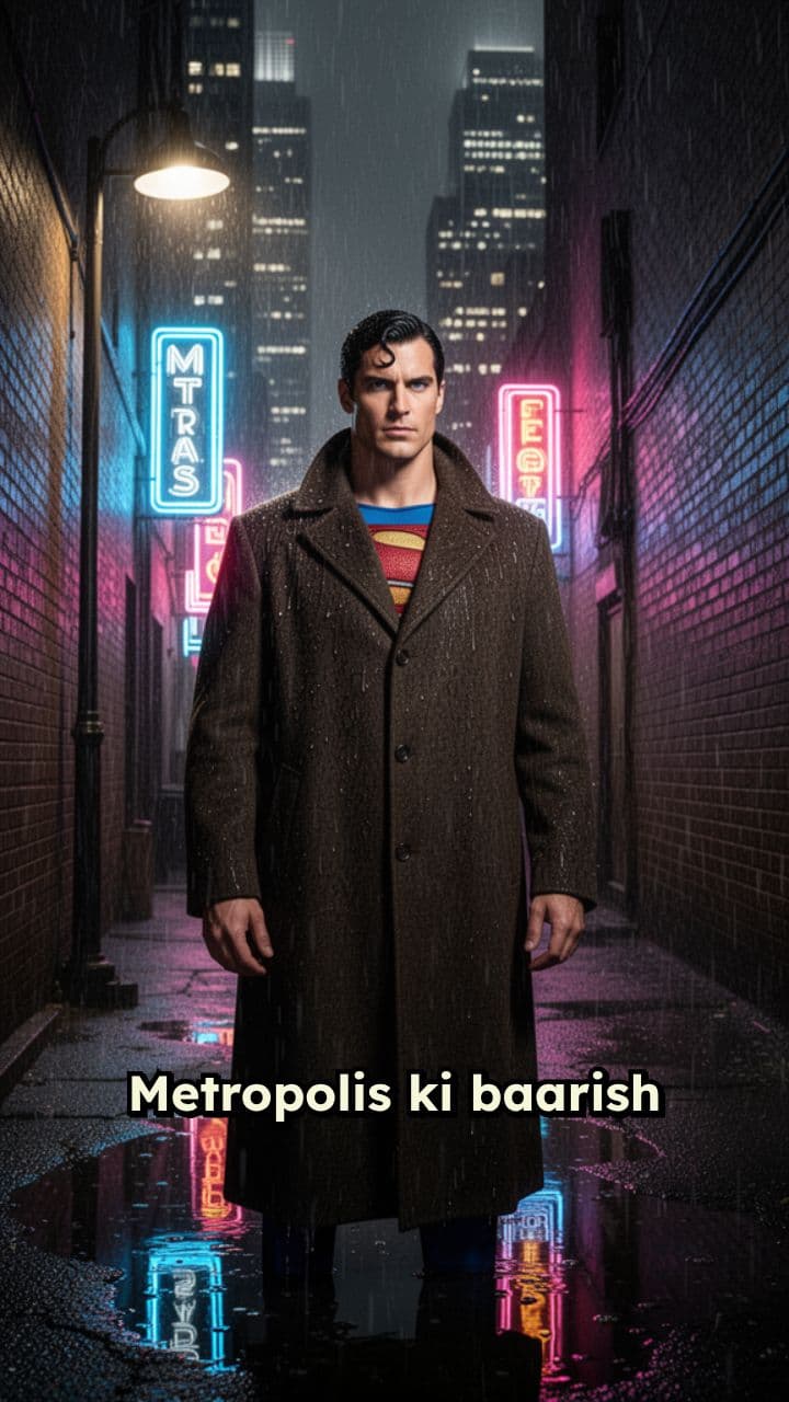 Supermani vihmamärul robotiga