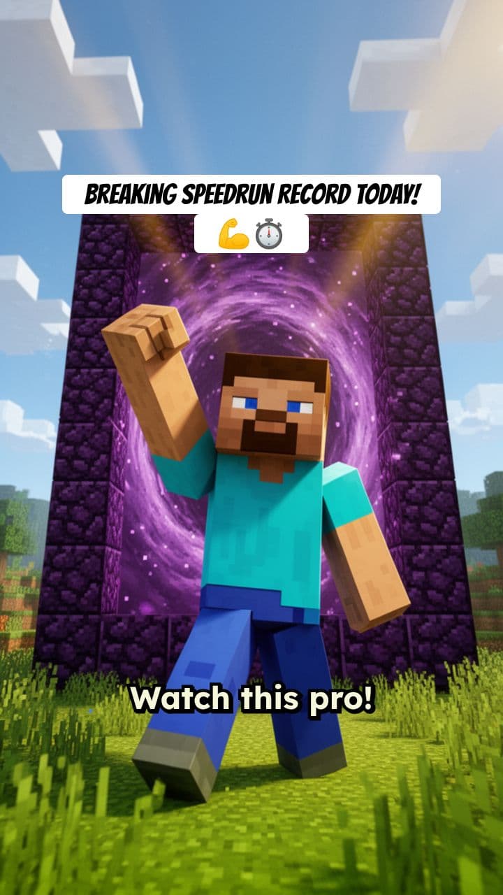 Minecraft Noob Speedrun Epic Fail