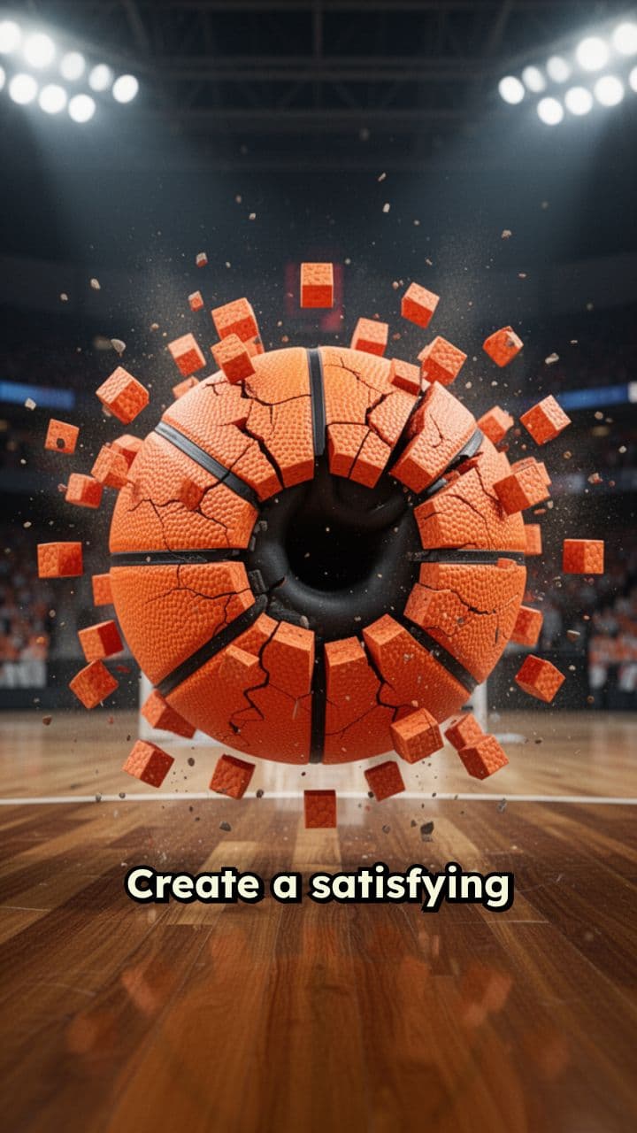 Sports Balls Shattering into Cubes