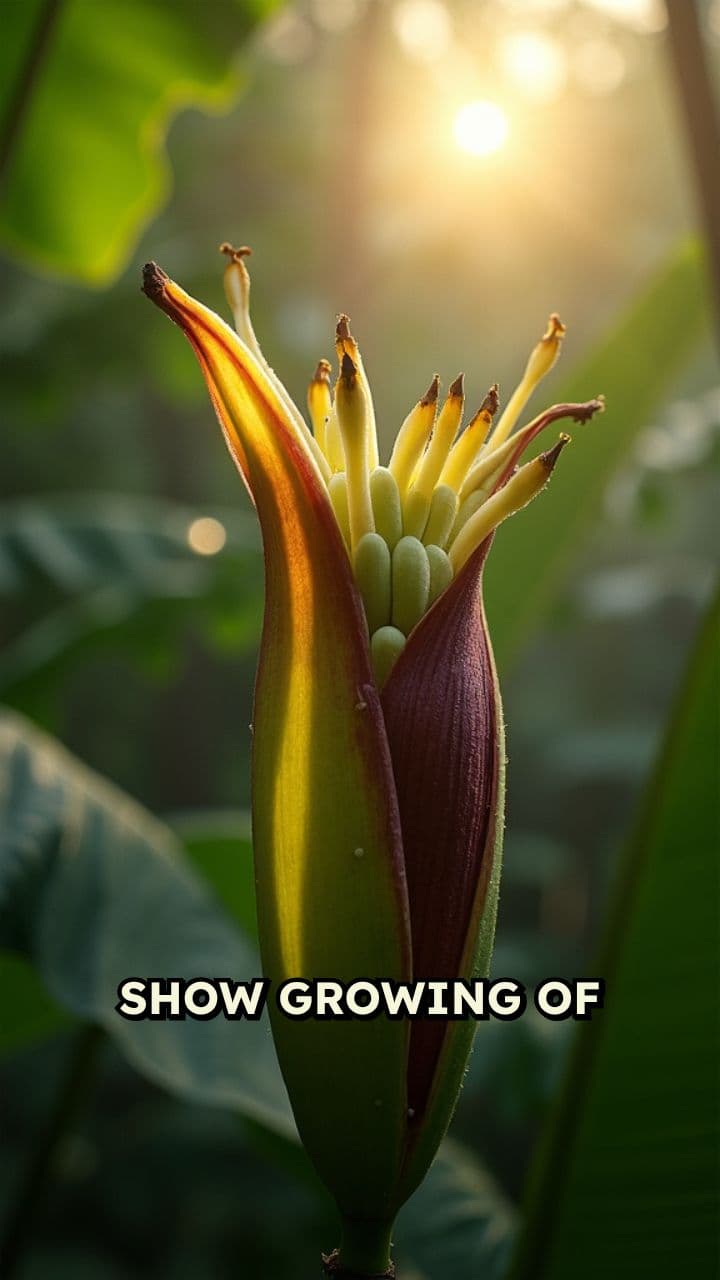 Banana Growth From Ovary in 8 Seconds