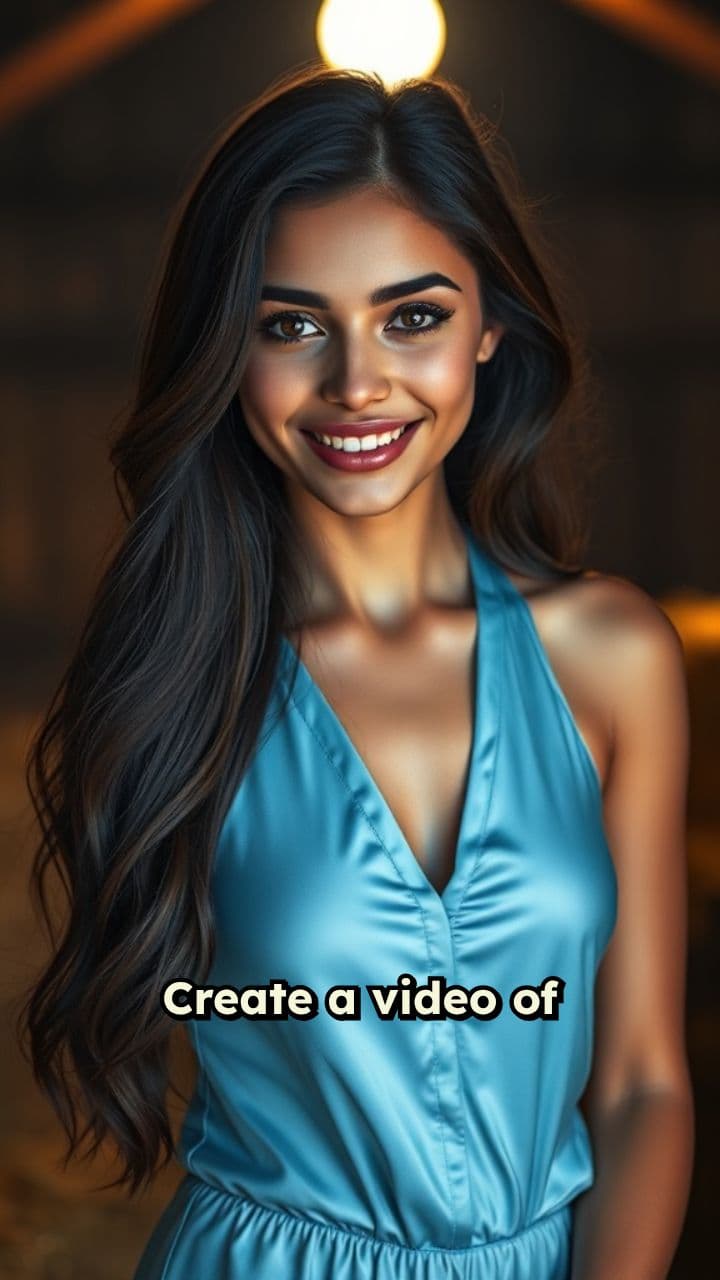 Arab Actress on Horse Giving a Kiss