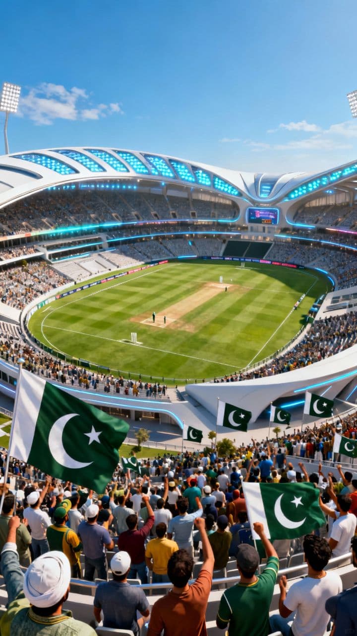Futuristic Luxury Cricket Stadium in Islamabad 2050